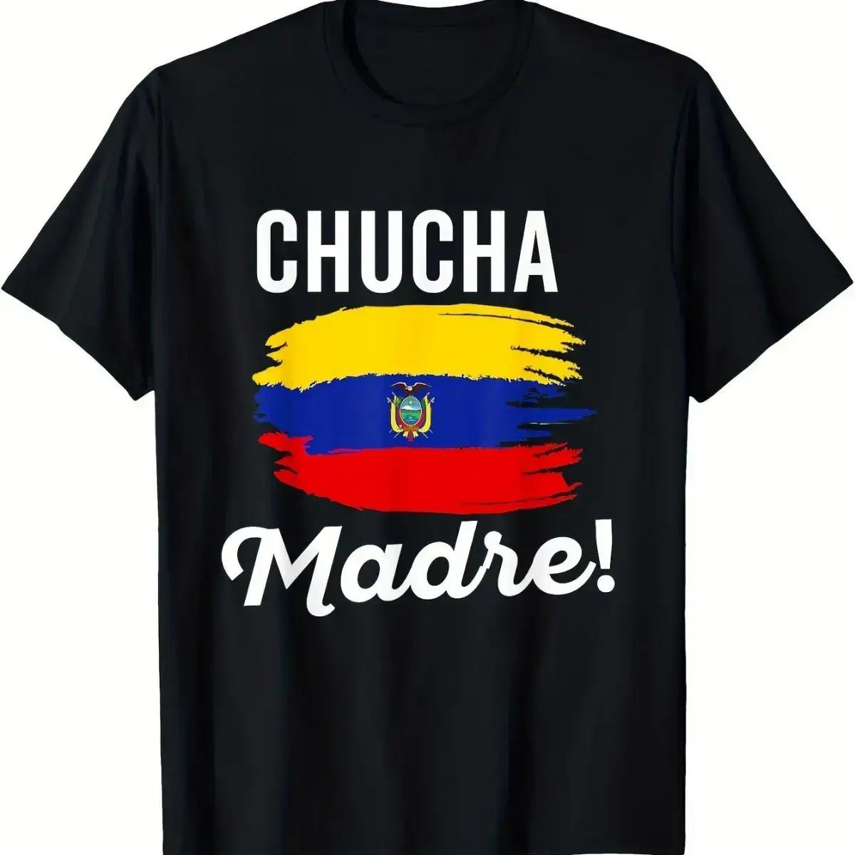 Ecuador Ecuadorian Flag Camiseta Men and Women Men Pride Slang Jerga T-Shirt - 180g, A Fun Slang Design Celebrating Ecuadorian Flag Pride Cotton Fabric Menswear Soft