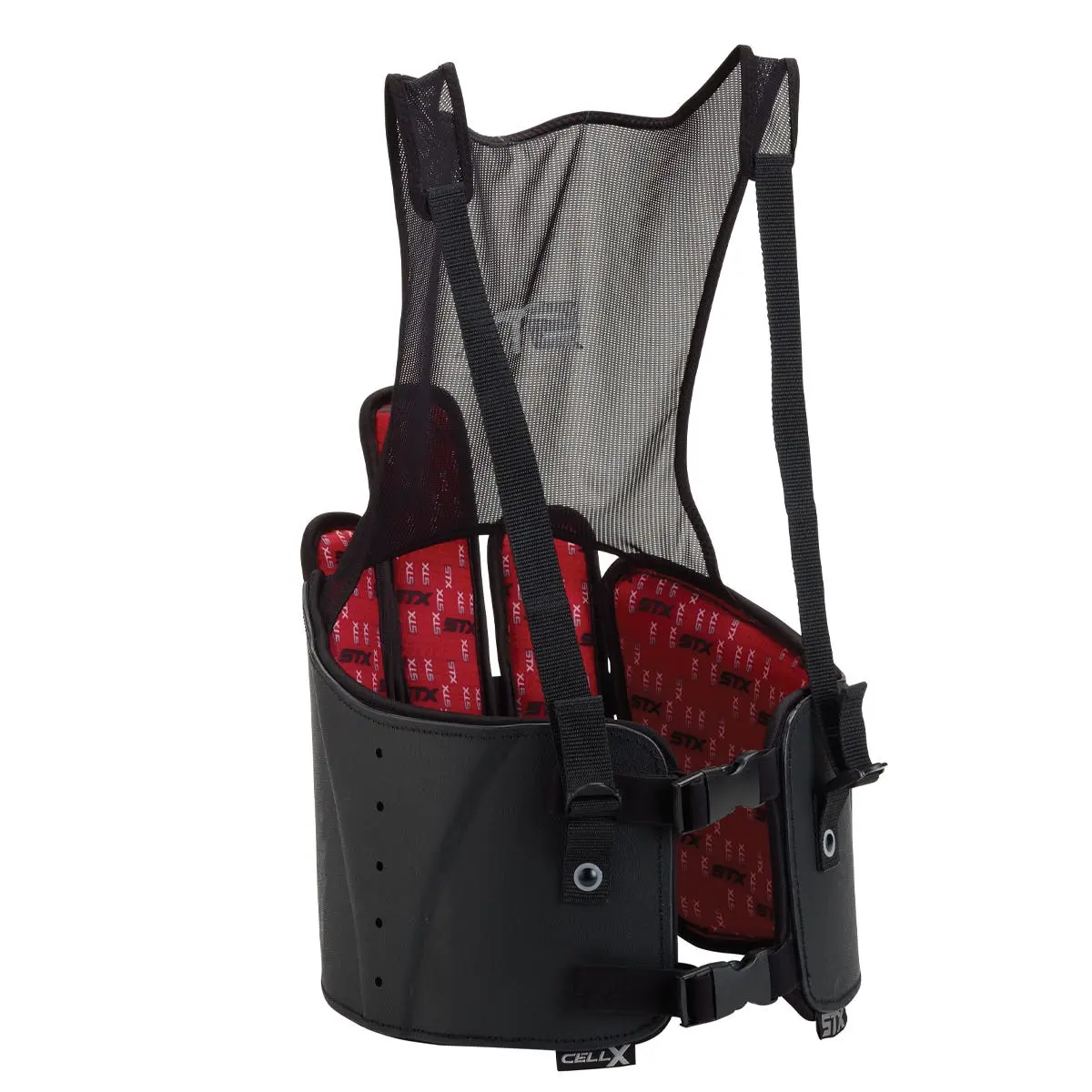 STX Cell X Lacrosse Rib Pads - Full Coverage, High-Impact Area Added Safeguards, Contoured Spine Shielding, Hard Plastic Sections, 3-Part Back Design, Added Protection In High Impact Areas, Contoured Spine Protection, Three-Part Back