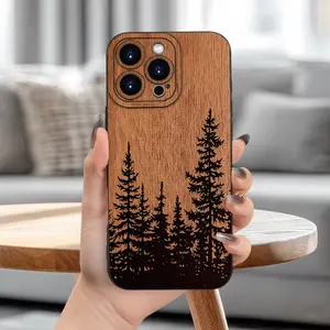 Phone Case: Wood Grain Pine Forest Creative Phone Case, Compatible with iPhone 17/17 Air/17 Pro/17 Pro Max, iPhone 16/16 Plus/16 Pro/16 Pro Max, iPhone 15/15 Plus/15 Pro/15 Pro Max, 13/12/11, Ensuring Drop Resistance and All-around Protection