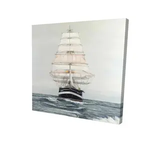 360 Stand Sailing Print - 8x8 in High-Def Adventure Artwork, Coastal Decoration, Artistic Home Decor Poster with Gentle Shipping, Wall