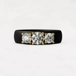 3 Stone Moissanite Ring | 1 CTW