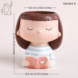 Lovely Girl; Ceramic decorative Succulent Pot