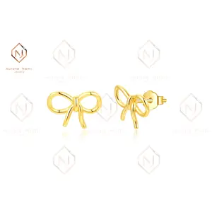 Gold Bow Earrings