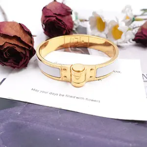 Pre-owned Hermes White Metal Bracelet T10395256