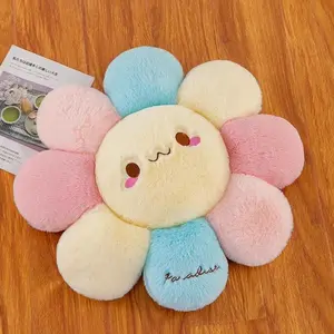 45cm Cute Colorful Round Sunflower Cushion Bedroom,Living Room Office Cushion Birthday Gift Floor Cushion Murakami Pillow