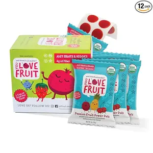 YOU LOVE FRUIT - PASSIONFRUIT All Natural Fruit Snacks, Healthy Snack Pack, Real Fruit! Gluten Free, Non GMO, Vegan, Low Carb, Low Fat, Kosher, Variety Pack, Great For Adding To Gift Box, 1.0 oz (Pack of 12)