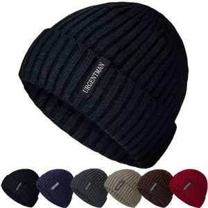 Hot Sale Premium Warm Winter Hat Stylish Plush Fur Lined Thick Cozy Beanie Hat Outdoor Casual Knitted Hats For Men & Women
