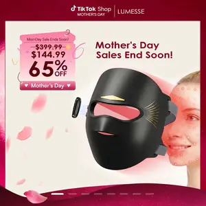 Lumesse Red Light Therapy Mask - 84 High-Density LEDs, Cryotherapy Cooling, 4D Jawline Lift, Firm Fit, Portable Rechargeable Wireless with Rechargeable Battery, Facial Care Device for Wrinkles/Dark Circles/Puffiness, All Skin Types, Mother's Day Gift