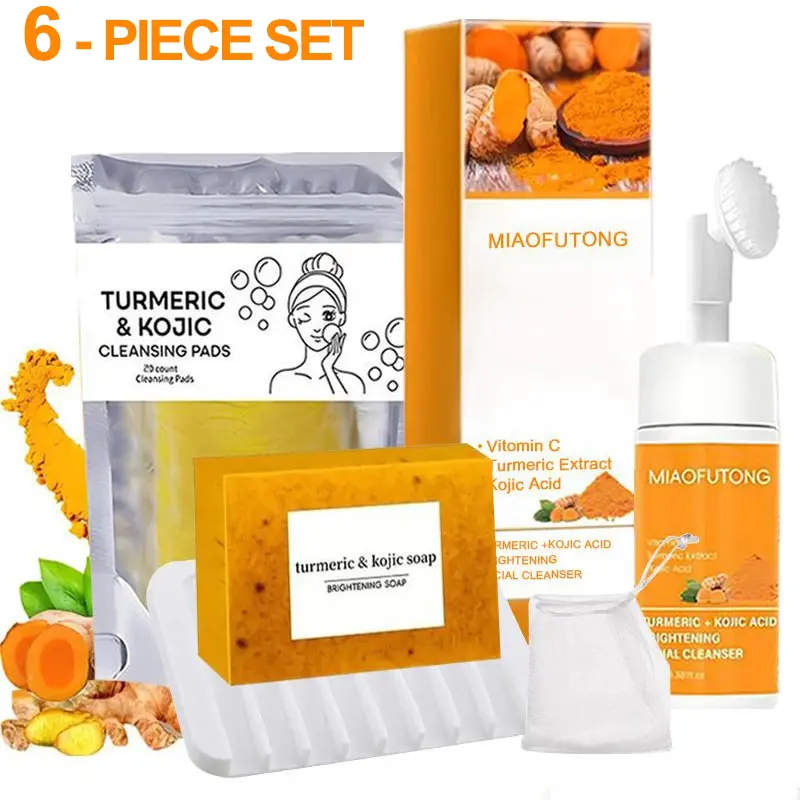 Facial cleanse+turmerictablets+soap+soap dish