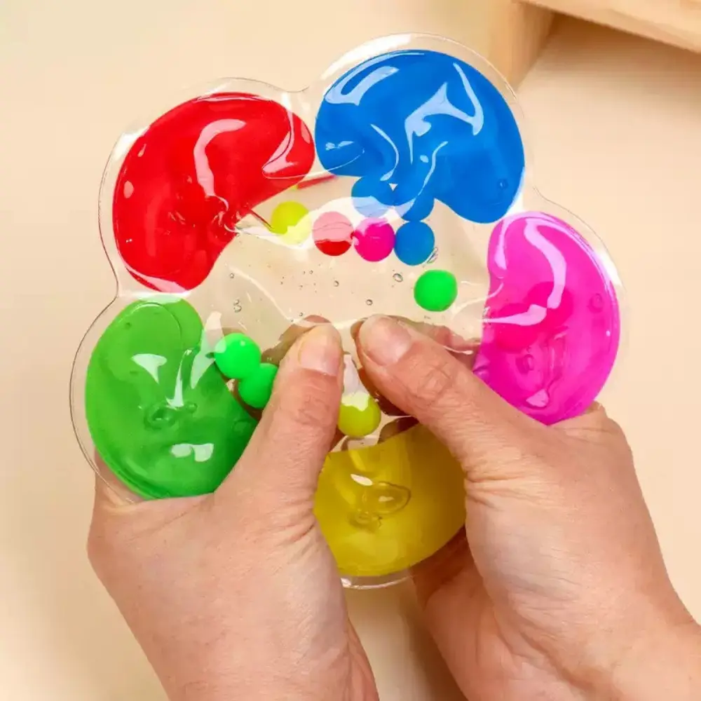 1pc Flower-Shaped Color Classification Sensory Toy - Stress Relief Fingertip Toy, Fine Motor Skill Training Tool, Early Education Cognitive Game for Kids, Portable Travel Companion