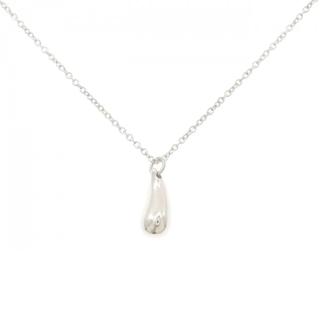 Pre-owned Tiffany & Co. Sterling Silver 925 (Ag925) Small Leather Goods Tiffany Teardrop 925 Silver Necklace