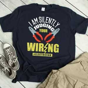 Electrician Shirt Funny Electrician Gift Electrician Saying Crewneck Joke Electrical Wiring Tee Electrician Apparel WElect