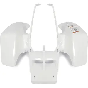 White Front Fenders Plastic Body Compatible with 1987-2006 Yamaha Banshee 350 (YFZ350) Plastic Kit Replacemnt for 2GU-W2151-E0-00 2GUW2151E000 Stylish Replacements Protection Durable