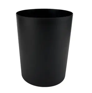 stays 5 Gallon Trash Can, Plastic Office Trash Can, Black Matte