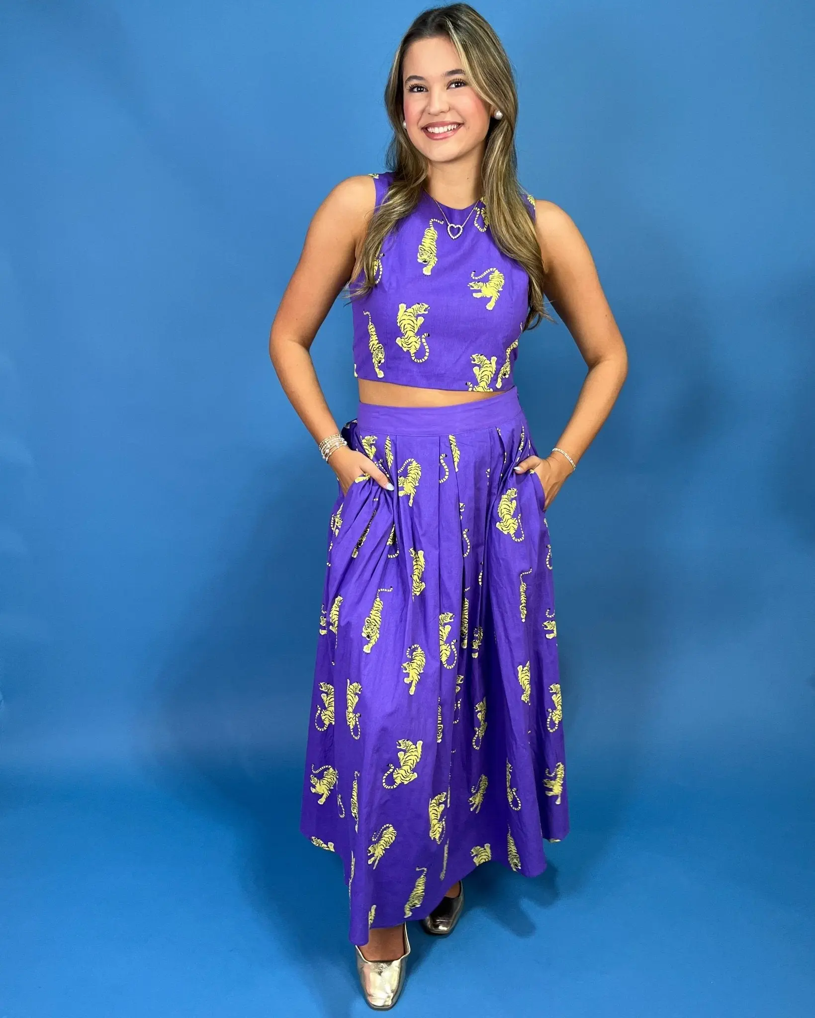 Roaring Tigers Purple Skirt Set