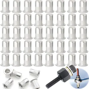 40Pcs Rustproof Aluminum Rivet Nuts Kit with Rivet Nut Tool Easy to Install and Use