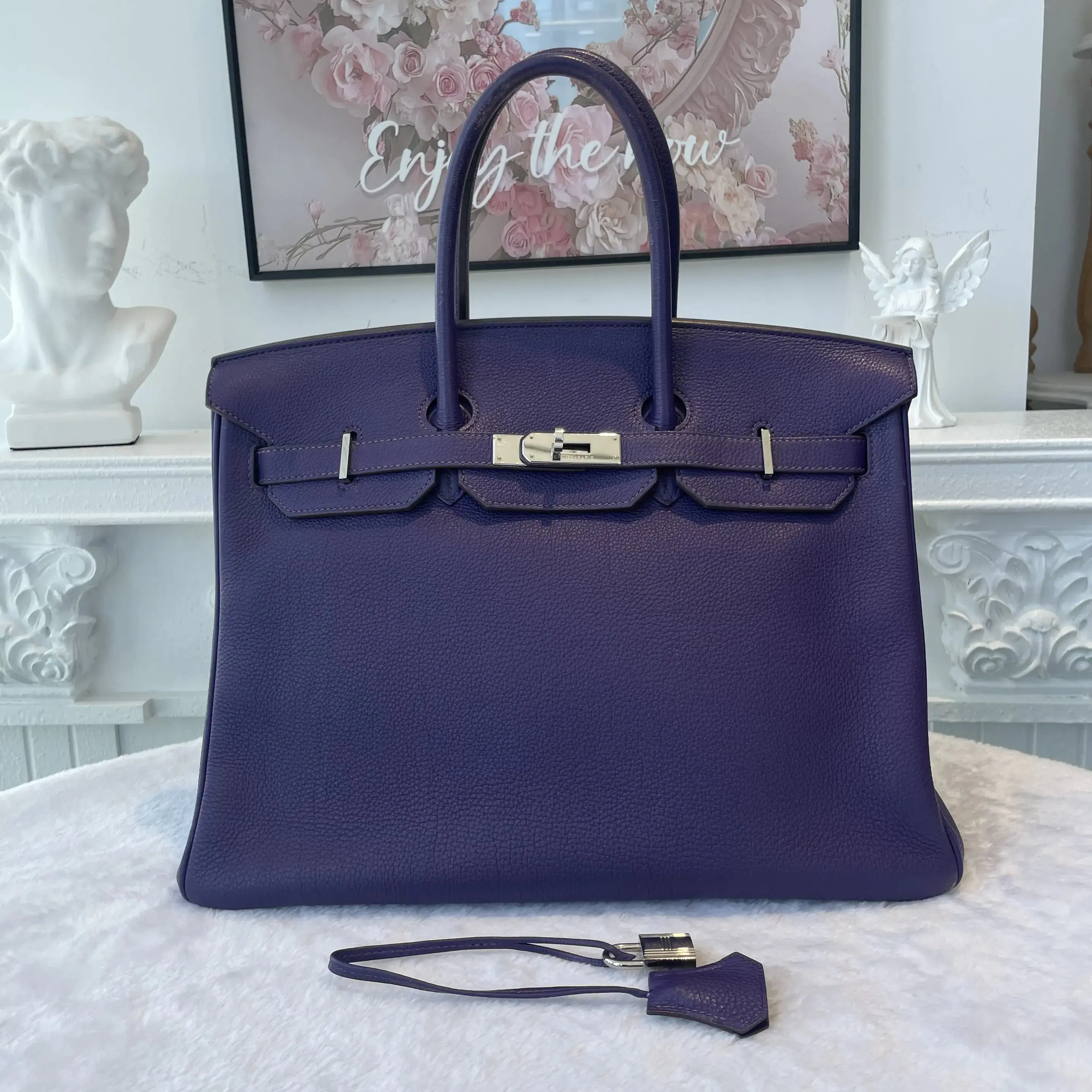 Pre-owned HERMÈS Epsom Tote Bags BJ11010050538 Birkin 35 Purple(9K) [N]