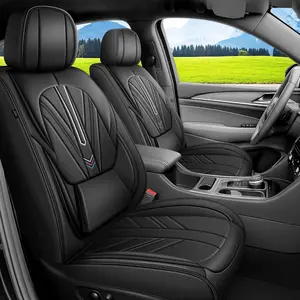 Luxury Imitation Leather Full Set Seat Covers for Chevy Colorado 2015-2026 - Snug Fit, Waterproof, Stain-Resistant, Pet-Friendly, Stretch Fabric, Lumbar Pillows Automotive Seat Cushions, Car Accessories fathersdaygift