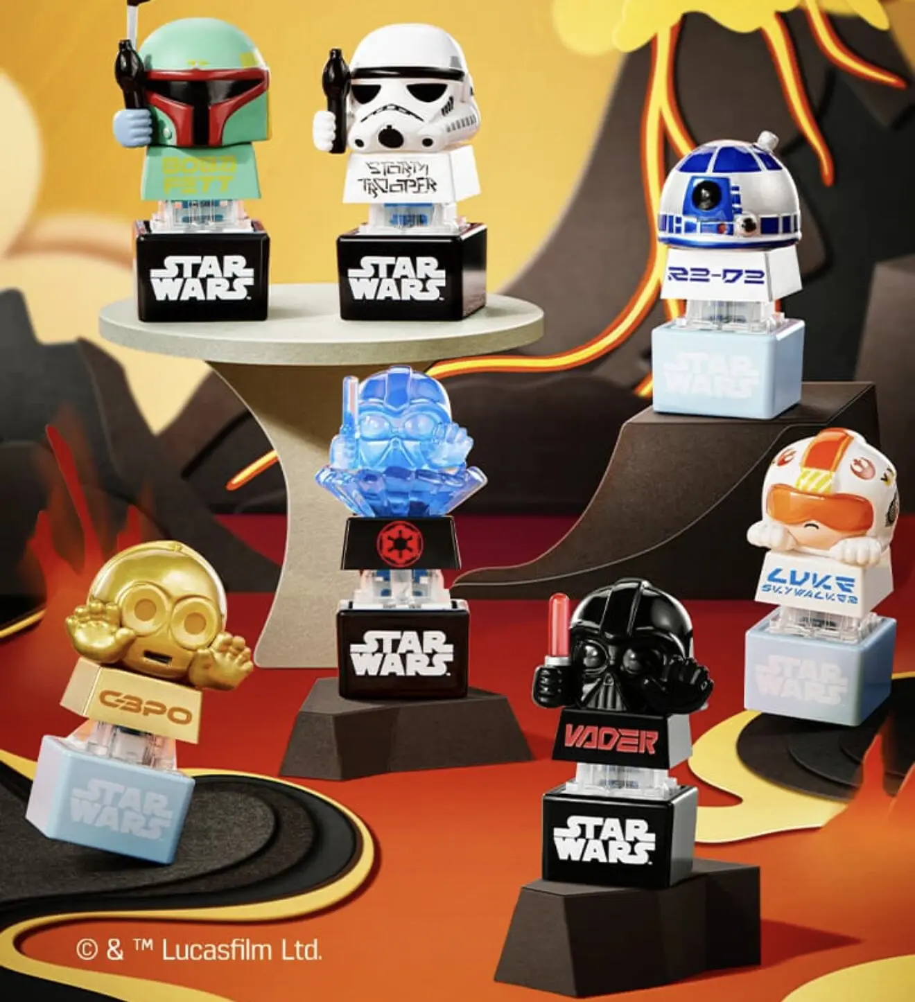 MINISO Star Wars Collection Stormtrooper Legion Icon Box Blind Box Collectible Figure Keycap Mini Figurine Action Figure Ideal Holiday Special Day Gift for Boyfriends StudentsDealsForYouDays