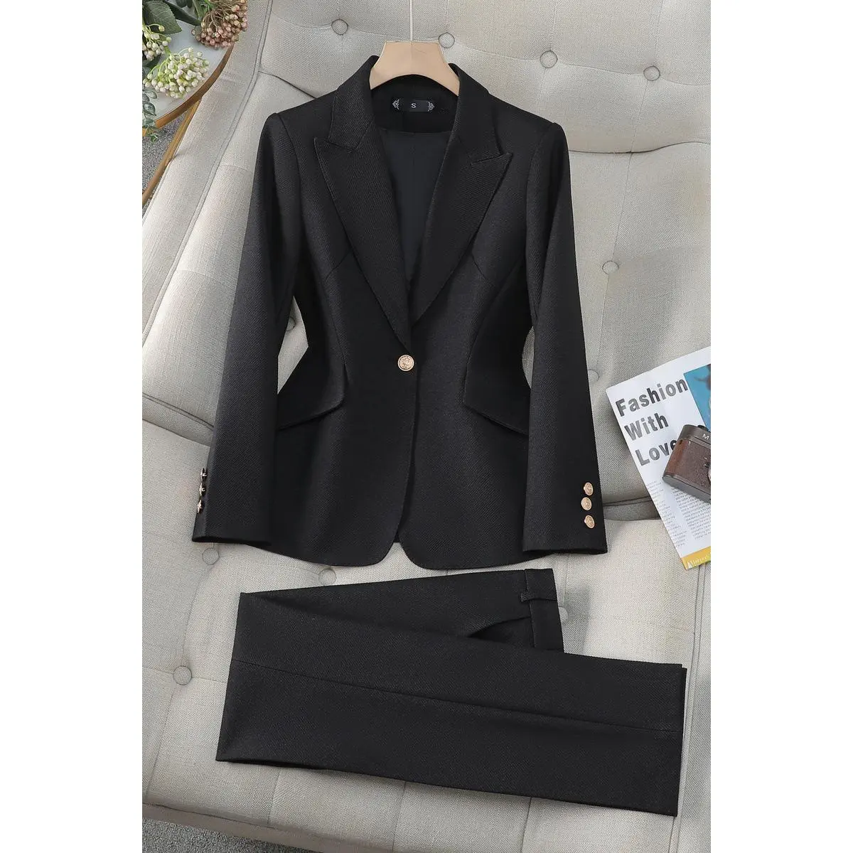 8653 black suit+pants