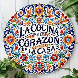 Letter Pattern Wall Art, Mexican Style Wall Decoration, Spanish Kitchen Decoration Sign, Vintage Plaque Decor, Home Restaurant Cafe Decoration Wall Art