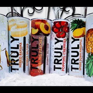 TRULY JUICY Stainless Steel Drink Tumblers. 20oz Double Insulated Funny Tumblers
