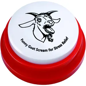 X-SRT46 Screaming Goat Sound Button,Screaming Goat Desk Toy Talking Button,Funny Gag Gifts for Men Women,Weird Things Office Pranks Stuff for Adults,Prank Noise Maker,White Elephant Gifts for Adults