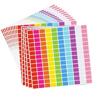 2800 count Rectangular Color Coding Labels, 0.5" x 0.75" Price Stickers Garage  Stickers Square Removable  Labels for File Folder Tabs Classrooms Offices  Labeling Marking