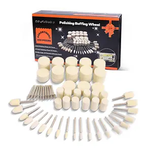 100 count Polishing Buffing Wheel for Dremel Polishing Kit, Polishing Wheel for Dremel Tool Accessories, with 1/8" Shank for Buffing Wheels