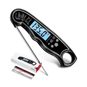 Meat Thermometer,  Read  Thermometer with LCD Backlight Calibration,  Ultra  Digital Cooking Thermometer for Candy Deep Fry Liquids Beef Kitchen Baking  Grill BBQ