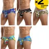 【Black Friday】2/3/4 Pcs Random Color Men's Low-Rise Briefs, Vibrant Tropical Print, Comfortable Breathable Mesh Fabric, Casual Style Slim-Fit Underwear for Home & Daily Wear