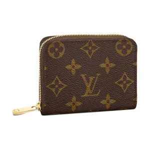 Louis Vuitton Zippy Wallet for Women – Classic Monogram Coated Canvas, Compact Zip-Around Style in Brown