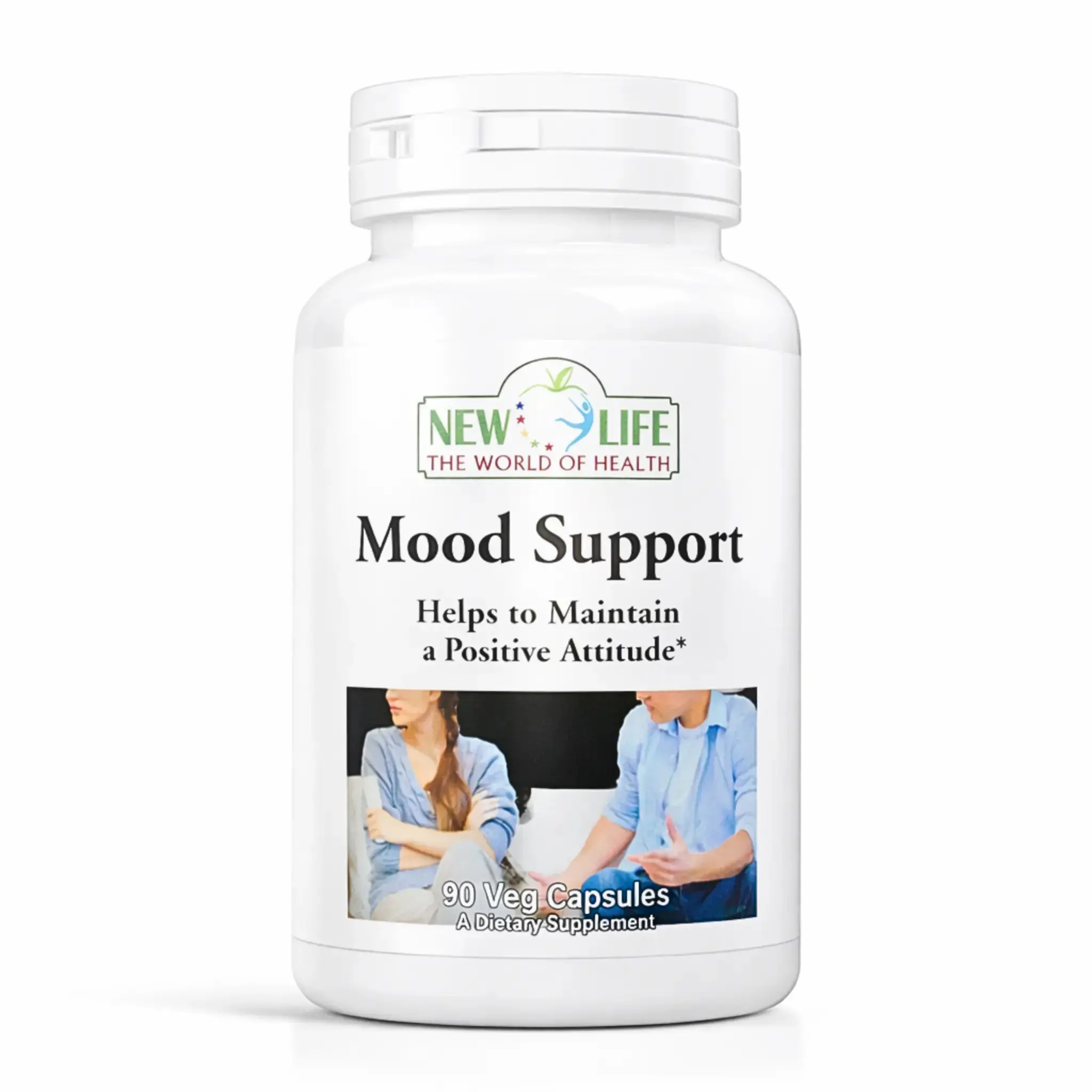New Life Mood Support Veg Capsules - St John's Wort & Holy Basil Extract for Mental Clarity & Cognitive Function - 90 Capsules