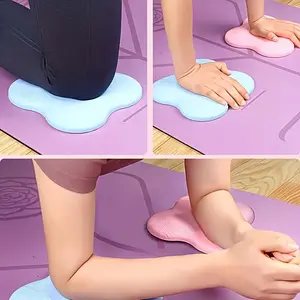 2pcs Thick Yoga Knee Pads, Non-Slip Design, Portable Foldable, Elbow Support Pad, Durable Material, Ideal for Home Workouts, Yoga Equipment, Fitness Accessories