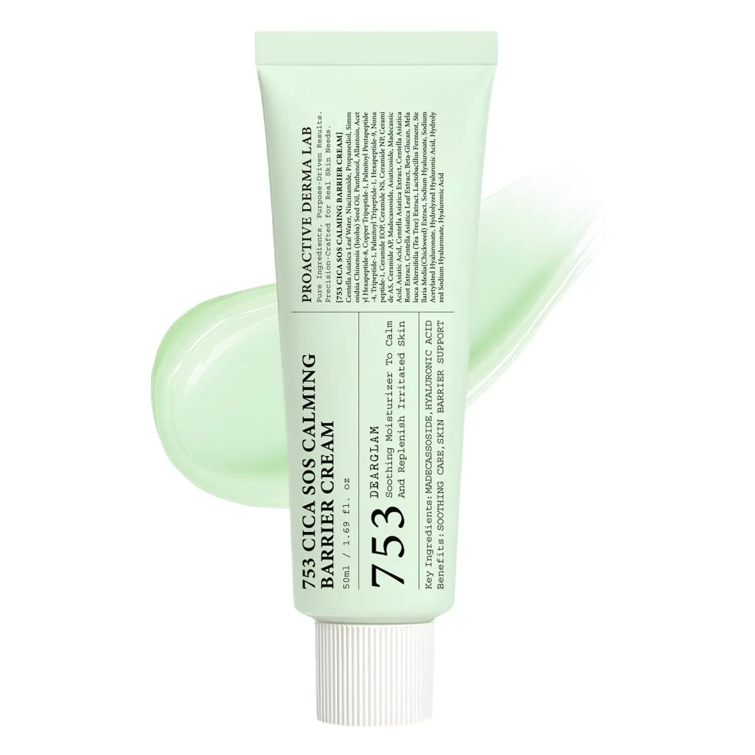 DEARGLAM Cica Calming Barrier Cream with Centella 50ml - Moisturizers for Skin Repair & Calming
