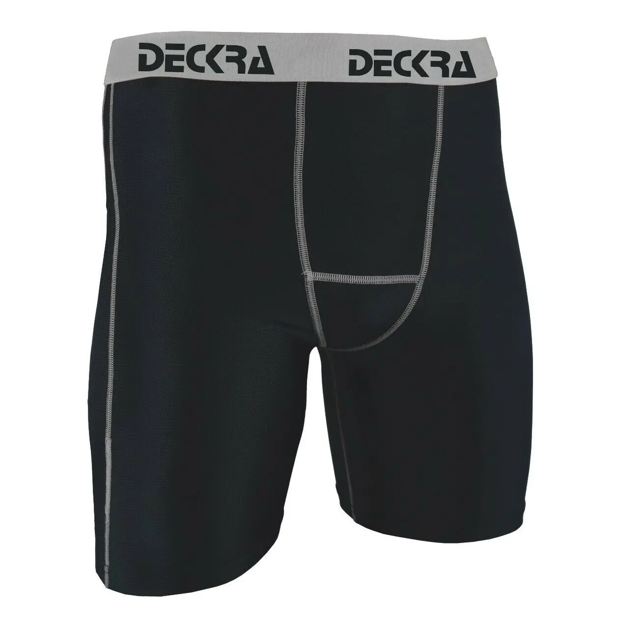 Deckra Men's Compression Shorts, Skin-Fit Lycra Base Layer with Quick-Drying Fabric, Moisture-Wicking Boxer Length for Gym & Yoga, Male, Waist Sizes, 100% Money Back Guarantee, Gym Yoga Shorts, Training Shorts, Skin-Fit Cut