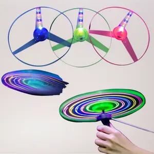 4 Sets LED Flying Saucer Toys – Glow in The Dark Flying Discs with Flashing Lights, Outdoor Party Favors for Kids Ages 4-8 8-12