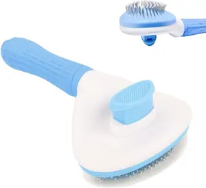 Cat Brush Self Cleaning, Ergonomic Handle,Slicker Cat Brush with Release Button,Tool Suitable for Cats and Dogs Pet Hair Cleaner, Easy to Remove Loose Undercoat