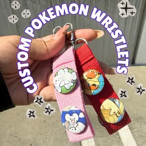 Custom Pokemon Keychain + Pins