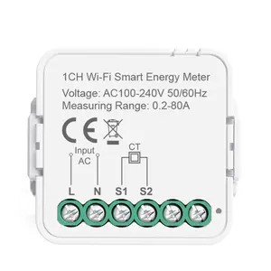 Tuya WiFi Smart Home Smart Meter Switch, Smart Switch, Household Electricity Meter, Power Monitoring