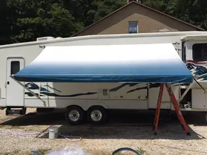 Ocean Blue Fade – RV Patio Awning Fabric