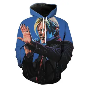 Pemagear David Bowie 3D All Over Print Hoodie