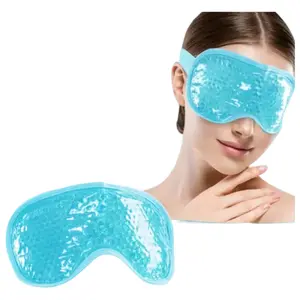 Cooling Gel Eye Mask - Reusable Hot Cold Therapy for Puffy Eyes, Migraine Relief & Dark Circles - Soothing Sleep Mask for Men & Women