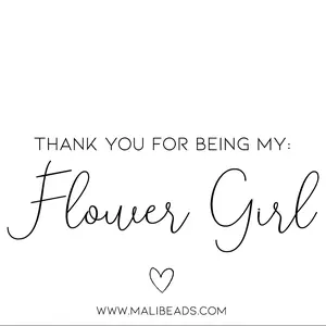 Personalized Thank You Card for Flower Girl & Graduation | Bridesmaids, Flower Girl, Congrats Cards with Gift Packaging