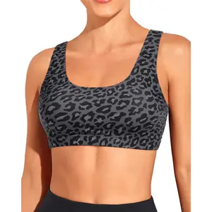 Tempt Me Women Sports Bra Bikini Top Push Up Scoop Neck Bathing Suits Top for Teen Girls