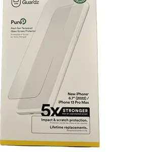 BodyGuardz Pure 3 Glass Screen Protector for iPhone 14 Plus/iPhone 13 Pro Max, Maximum Strength Tempered Glass, Edge to Edge Coverage, Easy Installation, Perfect Touch Sensitivity