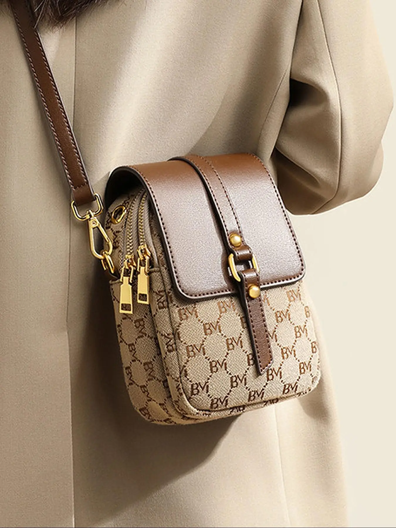 Women's Fashionable Letter Pattern Crossbody Bag, Elegant Versatile Shoulder Bag for Women Daily Used, Everyday Bags, Casual Trendy High-quality Dail