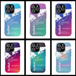 Energy Drink Red Bull Inspired Phone Case Racing Sport Charging Bulls Cover for iPhone 17 - 11 Pro Max Plus Mini X XR XS 7 8 Plus or SAMSUNG GALAXY S25 - S21 Ultra Plus
