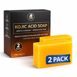 Kojic Acid Skin Clarifying Soap - 2 Pack (100g Each) - Face & Body Cleanser with Shea Butter, Camellia Oil & Vitamin C - Gently Exfoliates & Evens Tone - Oil Control for Sensitive & Acne-Prone Skin - for All Skin Types - by BEXPERTSUSA