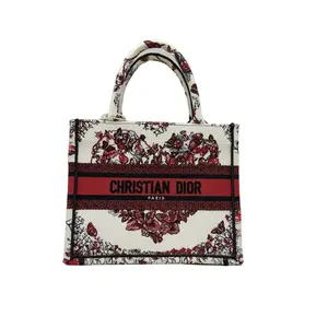 Pre-owned Dior hZ7 Book Tote, Valentine's Day Limited Edition, Red Embroidery, Tote Bag H21321